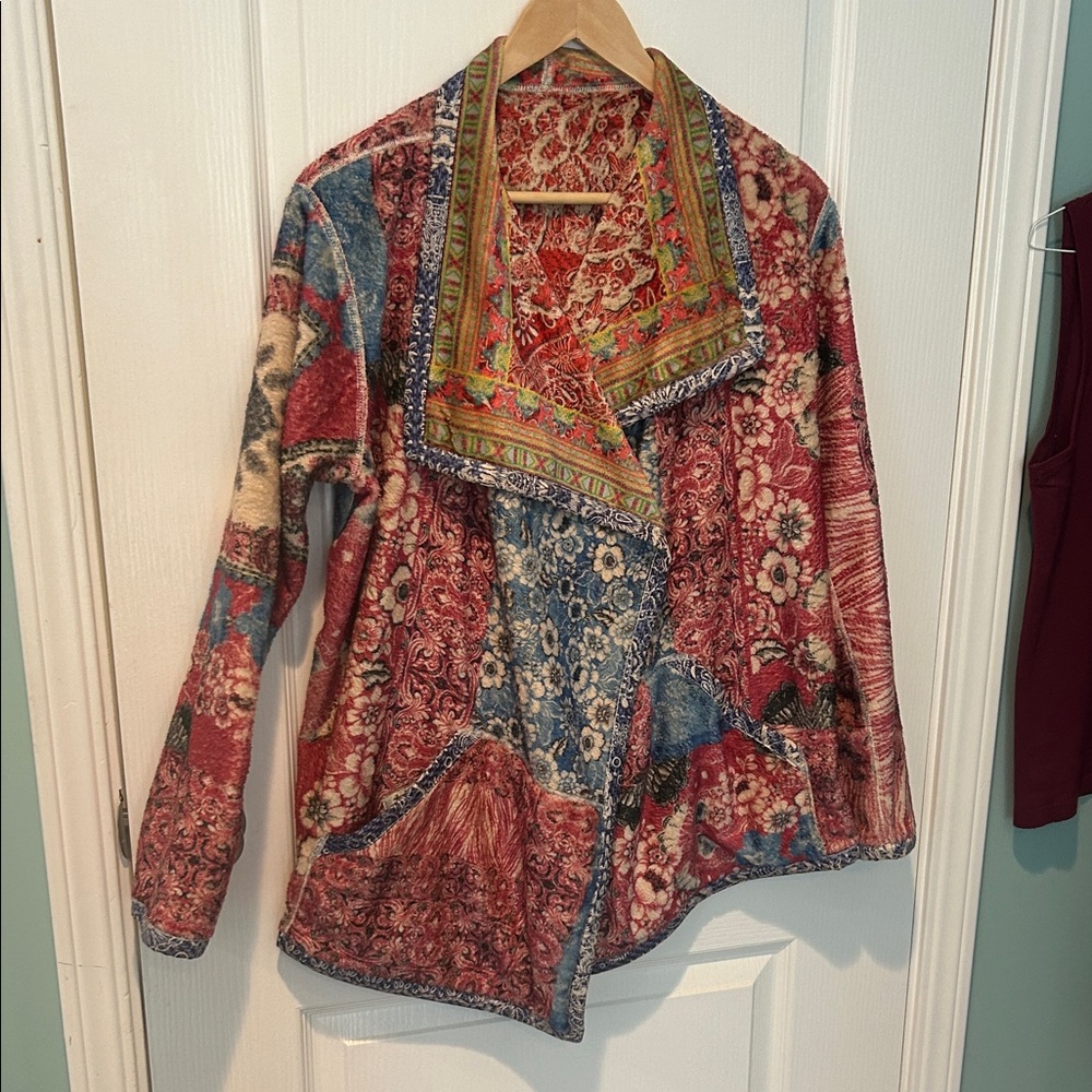 Johnny Was Multicolor Patchwork Jacket - image 1